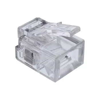 InLine Conector modular 6P4C RJ11 para crimpar en cable redondo, 10 uds.