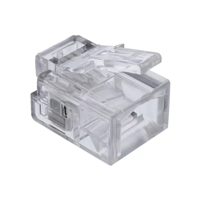 InLine Conector modular 6P4C RJ11 para crimpar en cable redondo, 10 uds.