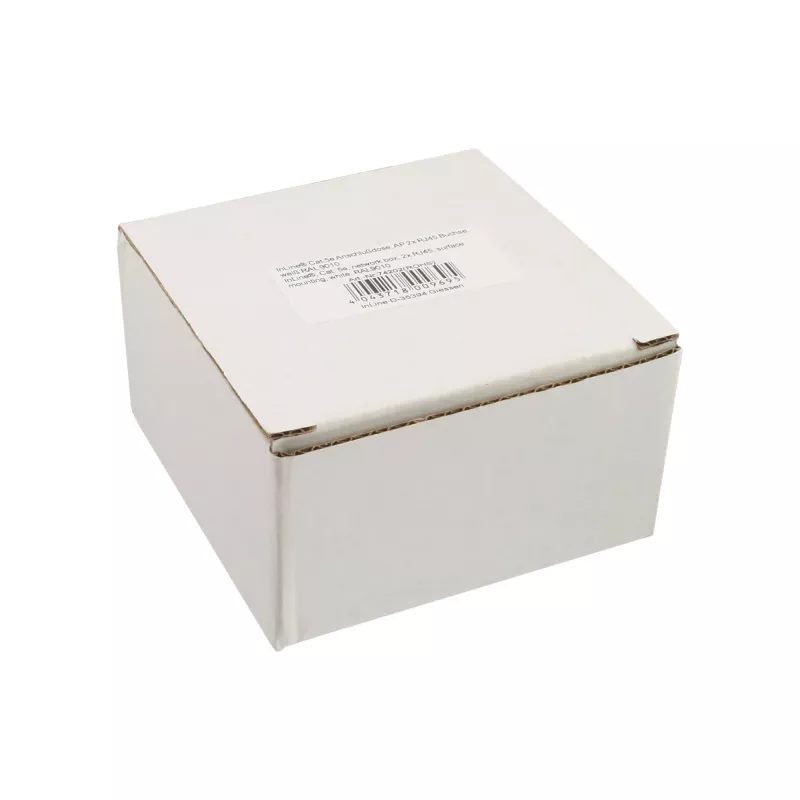 InLine Toma de red Cat.5e 2x RJ45 de superficie blanca RAL9010