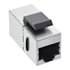 InLine Módulo RJ45 hembra a hembra SNAP-In Cat.6 STP, negro/plata