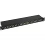 InLine Panel de parcheo 19 inch Cat.5e 24 puertos 1U negro RAL9005