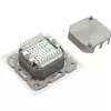 InLine Toma de conexión Cat.6 2x RJ45 hembra RAL9010 blanca horizontal