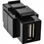 InLine Módulo Snap-In USB 2.0, USB 2.0 A hembra/hembra, carcasa blanca