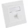 InLine Set de marco para 1x RJ45 hembra/LSA, Keystone SNAP-In, blanco RAL9010