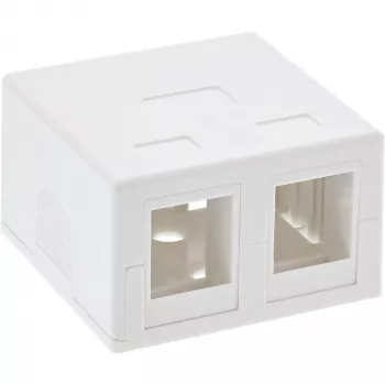 InLine Caja de superficie para Keystone 2x RJ45 blanca 76202B