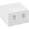 InLine Caja de superficie para Keystone 2x RJ45 blanca 76202B