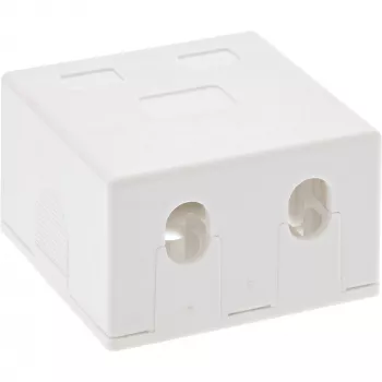 InLine Caja de superficie para Keystone 2x RJ45 blanca 76202B