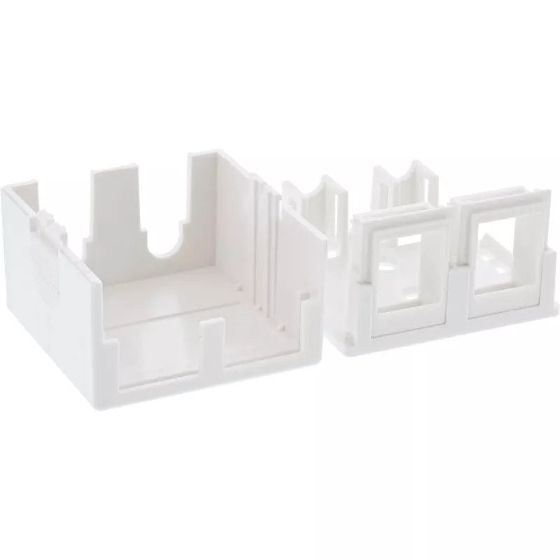 InLine Caja de superficie para Keystone 2x RJ45 blanca 76202B