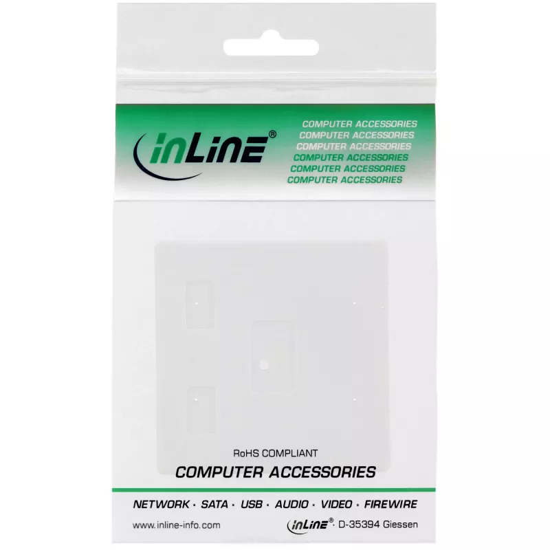 InLine Caja de superficie para Keystone 2x RJ45 blanca 76202B