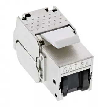 InLine Módulo Snap-In Keystone Jack RJ45 Cat.6a, con cubierta antipolvo negra
