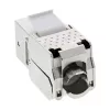 InLine Módulo Snap-In Keystone Jack RJ45 Cat.6a, con cubierta antipolvo negra