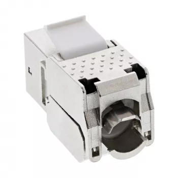 InLine Módulo Snap-In Keystone Jack RJ45 Cat.6a, con cubierta antipolvo negra