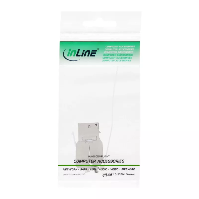 InLine Módulo Snap-In Keystone Jack RJ45 Cat.6a, con cubierta antipolvo negra
