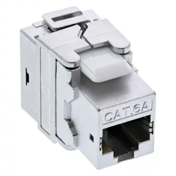 InLine Módulo Snap-In Keystone Jack RJ45 Premium Cat.6a, con cubierta antipolvo