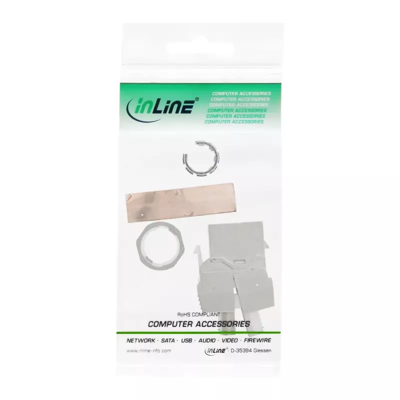 Módulo Snap-In Keystone Jack RJ45 InLine 76202F Cat.6a
