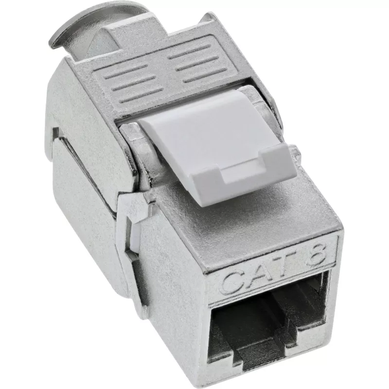 InLine Módulo Snap-In Keystone Jack RJ45 Cat.8.1 plano metálico 1 ud.