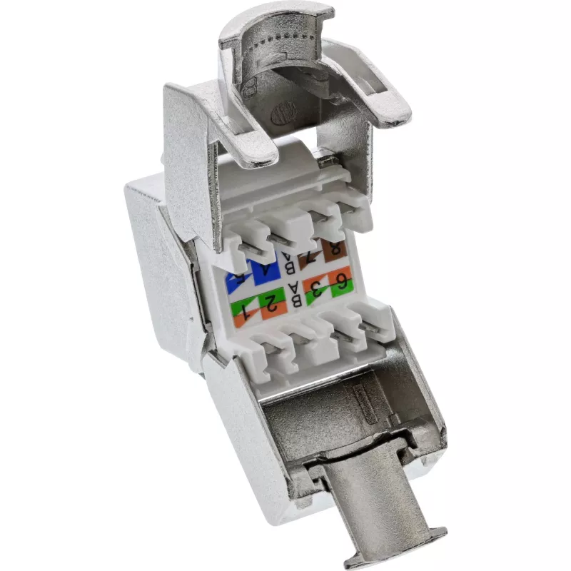 InLine Módulo Snap-In Keystone Jack RJ45 Cat.8.1 plano metálico 1 ud.