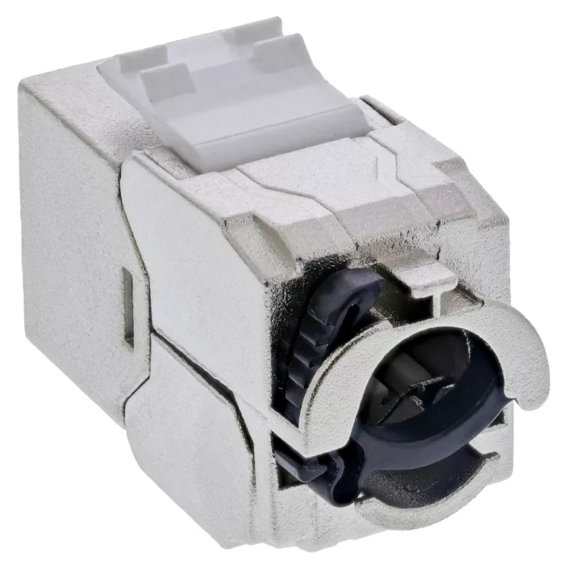 InLine Keystone Jack RJ45 esbelto, SNAP-In, Cat.6A, brida para cables integrada