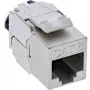 InLine Conector hembra Keystone RJ45 esbelto, SNAP-In, Cat.8.1, brida para cables integrada