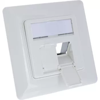 InLine Set de marco para 2x RJ45 Keystone SNAP-In, blanco RAL9010