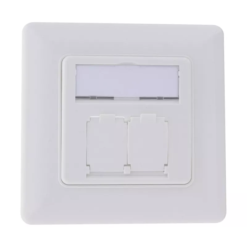 InLine Set de marco para 2x RJ45 Keystone SNAP-In, blanco RAL9010