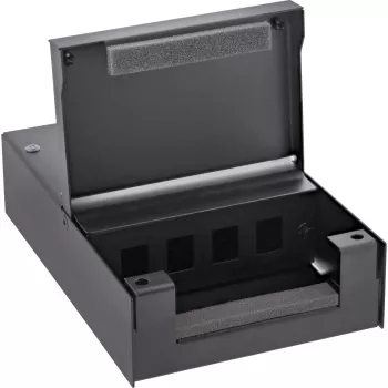 InLine Caja de montaje en superficie para Keystone 4x RJ45 negra 76202X