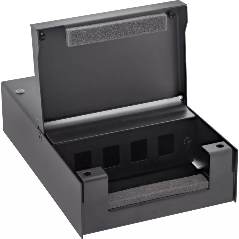 InLine Caja de montaje en superficie para Keystone 4x RJ45 negra 76202X