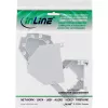 InLine Soporte de módulo Keystone SNAP-In de fibra óptica, 1 puerto para carril DIN