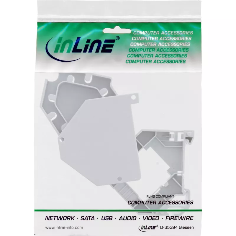 InLine Soporte de módulo Keystone SNAP-In de fibra óptica, 1 puerto para carril DIN