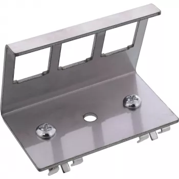 InLine 76203E Soporte para carril DIN Keystone Snap-In metálico, 3 vías