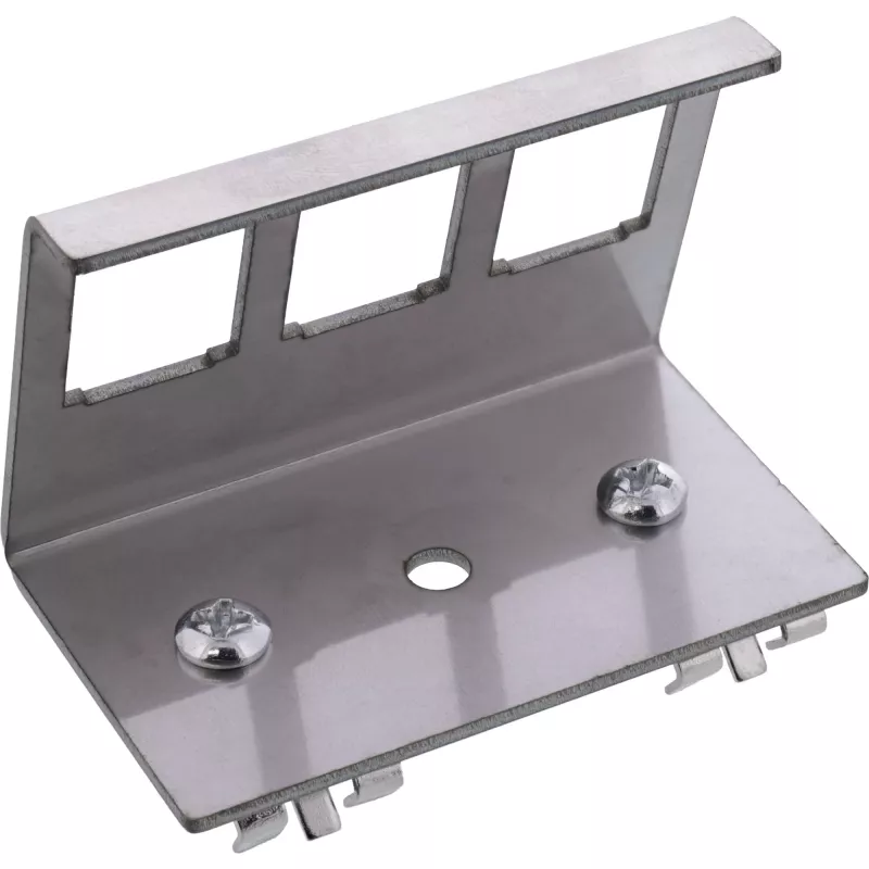 InLine 76203E Soporte para carril DIN Keystone Snap-In metálico, 3 vías