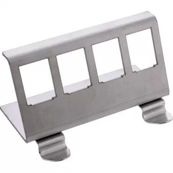 InLine 76203F Soporte de montaje para carril DIN con 4 keystone de metal snap-in