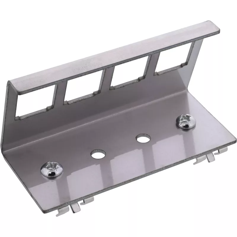 InLine 76203F Soporte de montaje para carril DIN con 4 keystone de metal snap-in