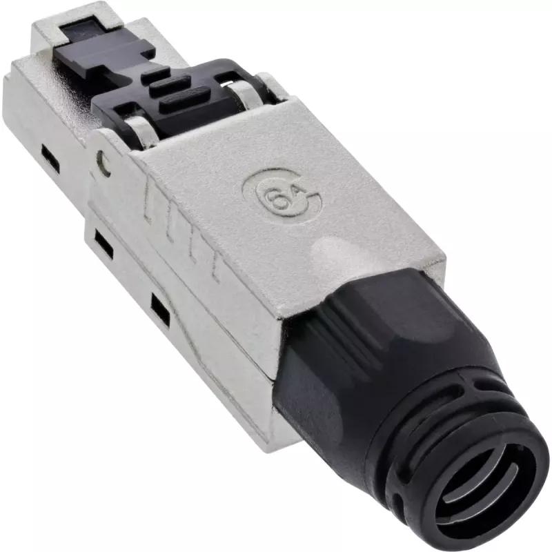 InLine Conector RJ45 Cat.6A 500MHz, montaje en campo, apantallado, con tapa de rosca