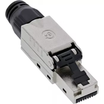 InLine Conector RJ45 Cat.6A 500MHz, montaje en campo, apantallado, con tapa de rosca