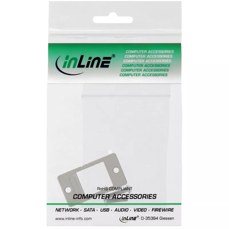 InLine Soporte de módulo keystone SNAP-In, individual, metal, para superficies planas