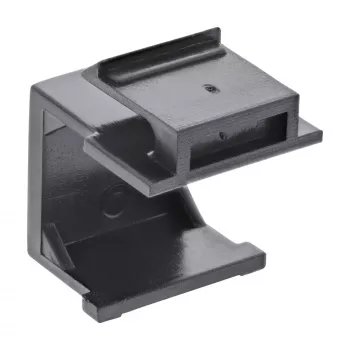 InLine Tapa ciega keystone SNAP-In para ranura de módulo, negra, 10 uds.