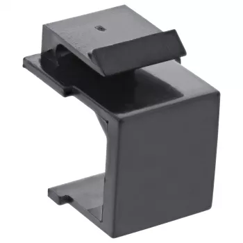 InLine Tapa ciega keystone SNAP-In para ranura de módulo, negra, 10 uds.