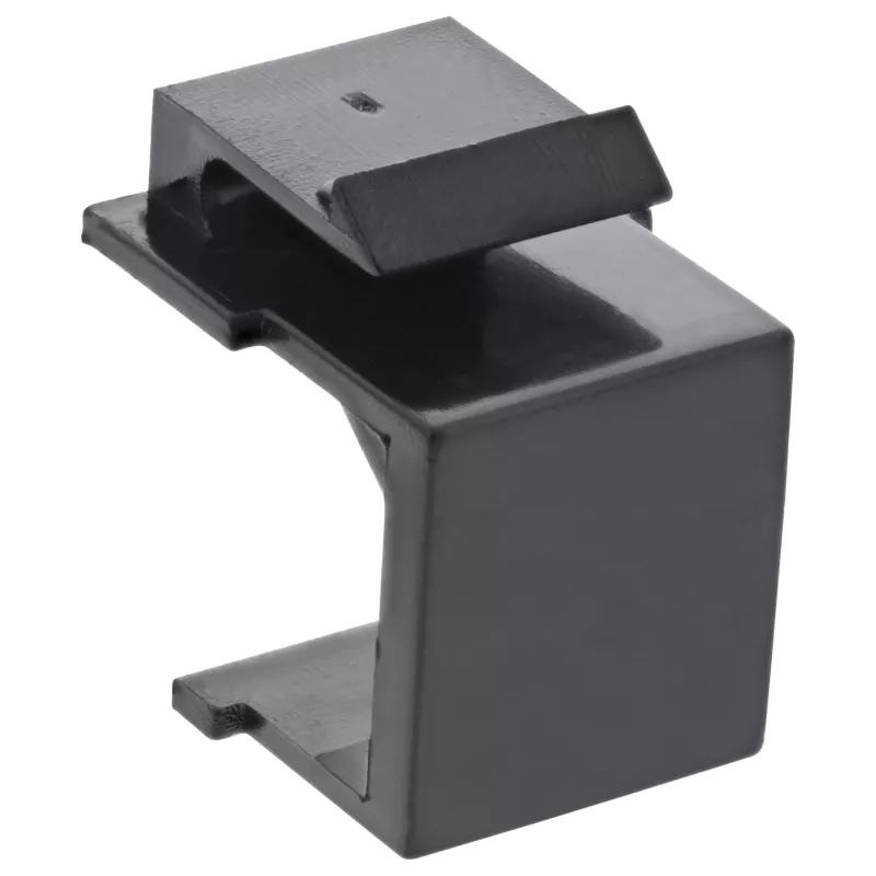 InLine Tapa ciega keystone SNAP-In para ranura de módulo, negra, 10 uds.