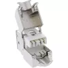 InLine Conector hembra RJ45 keystone, apantallado, Cat.6A, gris, pack de 8