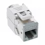 InLine Conector hembra RJ45 keystone, apantallado, Cat.6A, gris, pack de 8