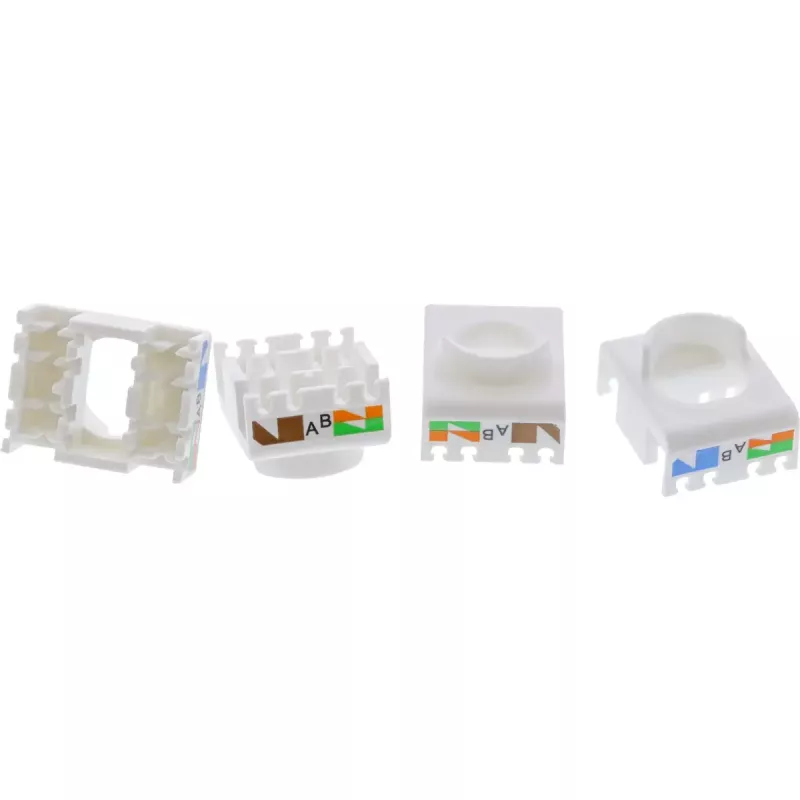 InLine Conector hembra RJ45 keystone, apantallado, Cat.6A, verde, pack de 8