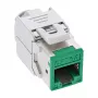 InLine Conector hembra RJ45 keystone, apantallado, Cat.6A, verde, pack de 8