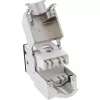 InLine Conector hembra RJ45 keystone, apantallado, Cat.6A, negro, pack de 8