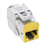 InLine Conector hembra RJ45 keystone, apantallado, Cat.6A, amarillo, pack de 8