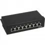InLine Patch Panel Cat.6 8 puertos de sobremesa negro RAL9005
