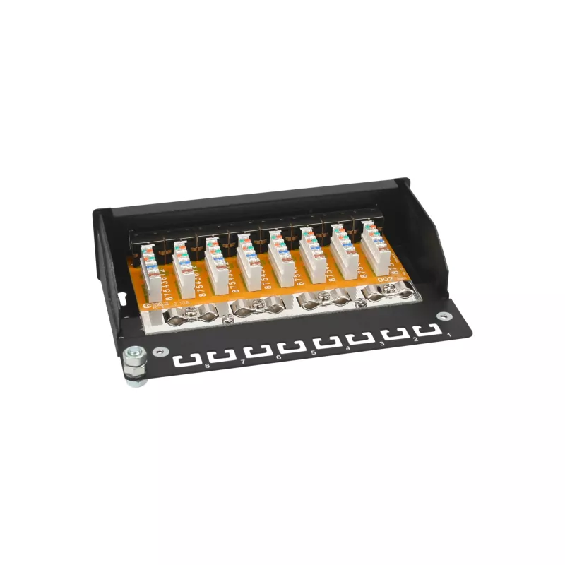 InLine Patch Panel Cat.6 8 puertos de sobremesa negro RAL9005
