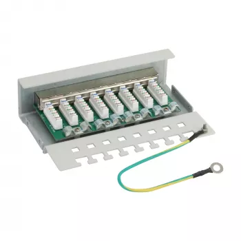 InLine Patch Panel Cat.6 8 puertos de sobremesa gris RAL7035