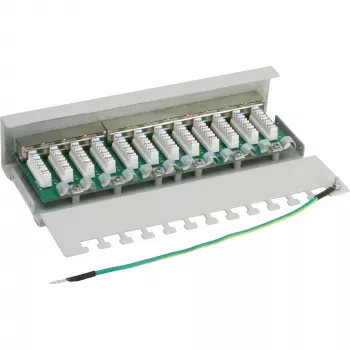 InLine Patch Panel Cat.6 12 puertos montaje en mesa/pared gris claro RAL7035