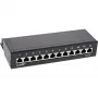 InLine Patch Panel Cat.6 12 puertos montaje en mesa/pared negro RAL9005